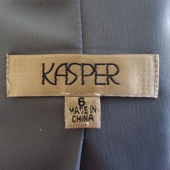 Vintage Silver Sequin Jacket Kasper Size 6 - Picture 5 of 7